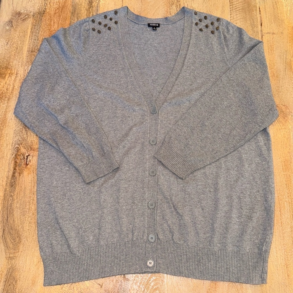 TORRID • SKELETON CARDIGAN • GRAY • SIZE 4 Spooky Halloween